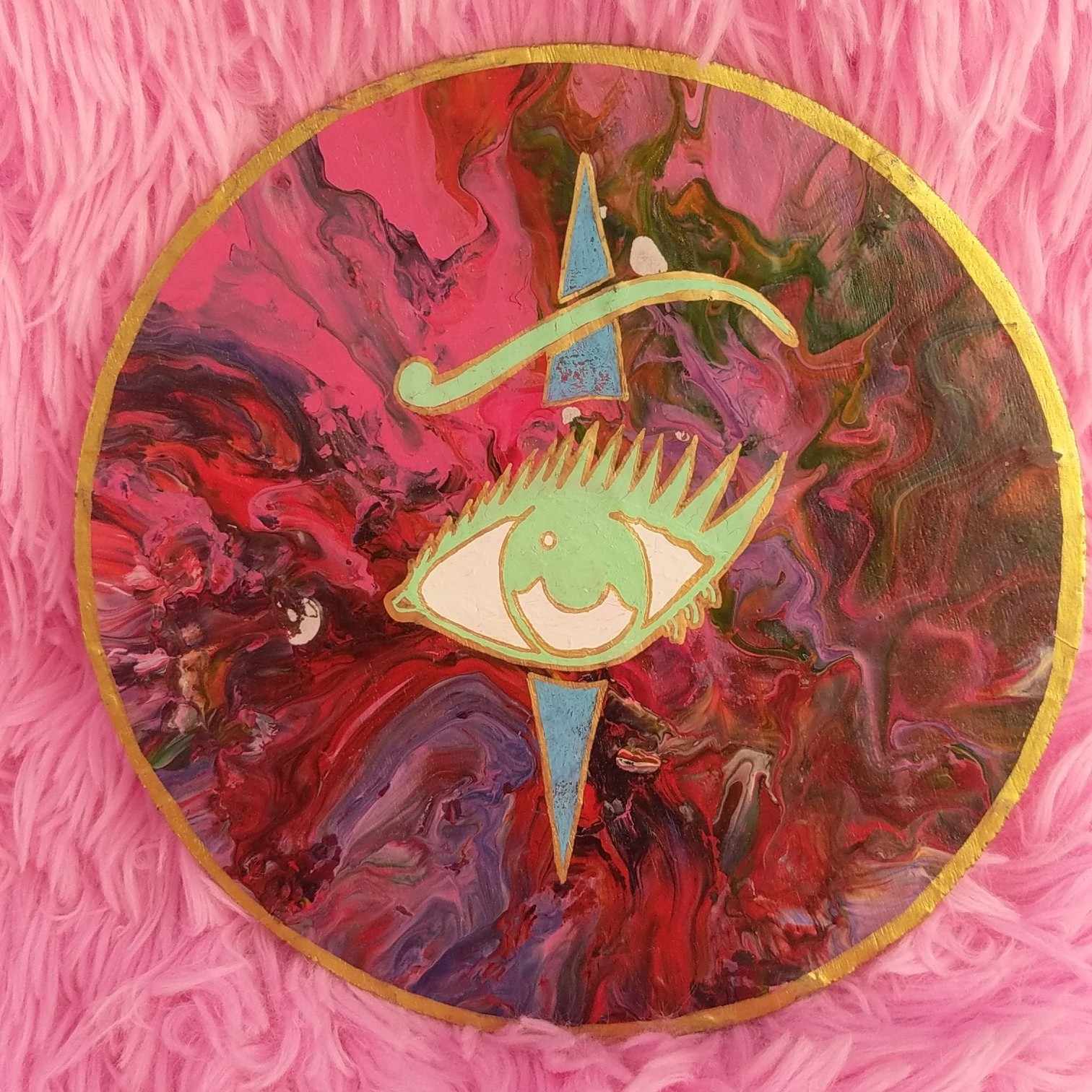 Bobo the Clown — Acrylic Painting by Sydney Nova, abstract, clown, creative