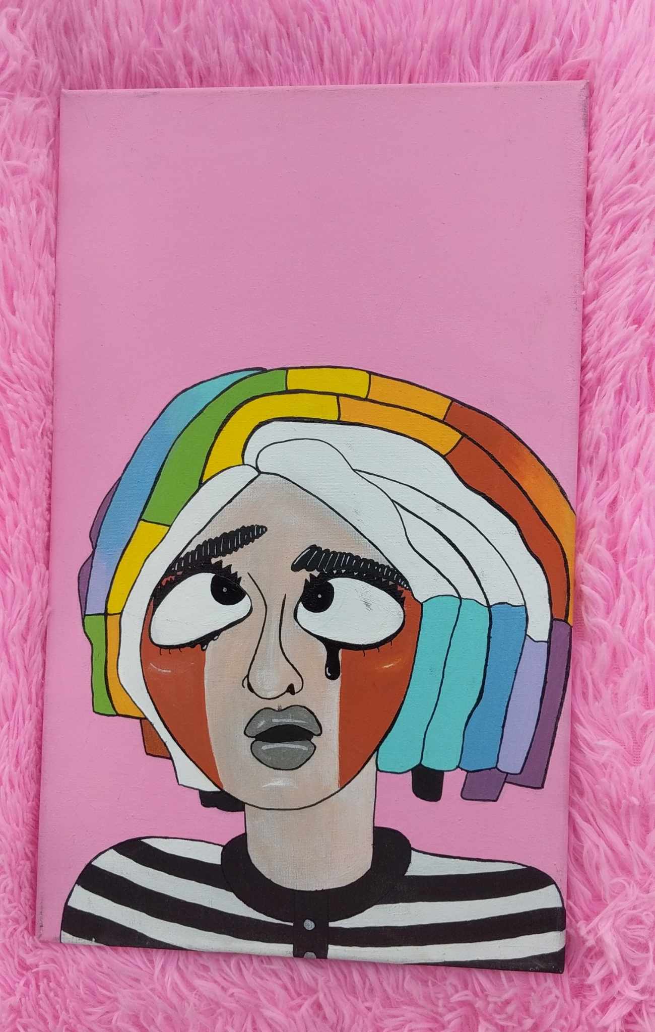 Candace — Acrylic Painting by Sydney Nova, creative, cute, dreadlocks