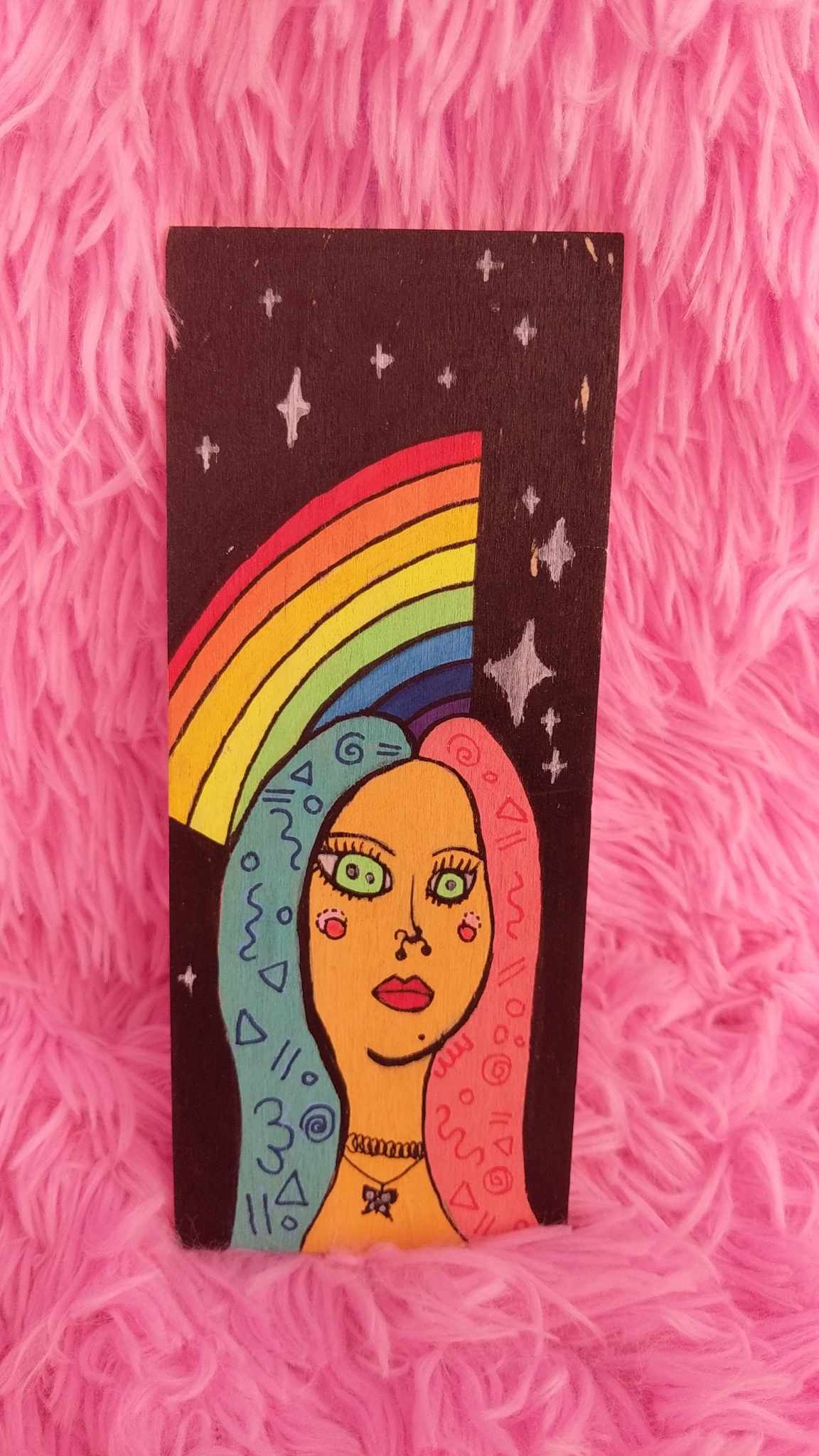 Double Vision — Acrylic Painting by Sydney Nova, alien, creative, cute