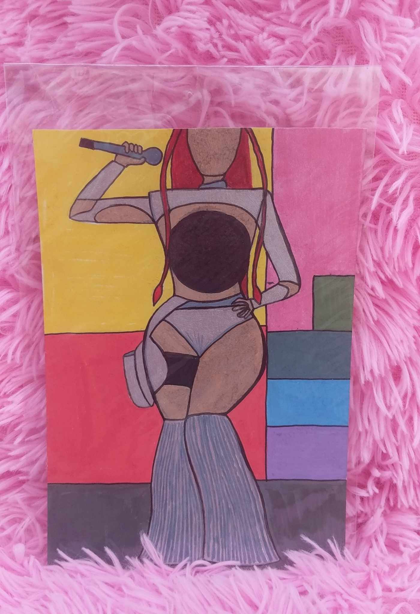 Doja Cat Concert Fashion Fanart — Painted Journal Page by Sydney Nova, abstract, creative, cute