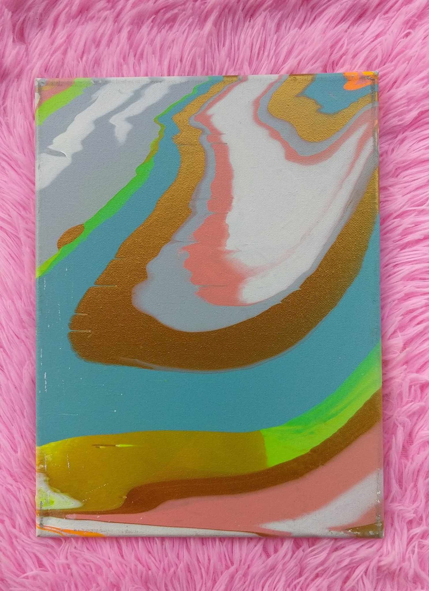 Memories Found — Acrylic Painting by Sydney Nova, abstract, blood, blue