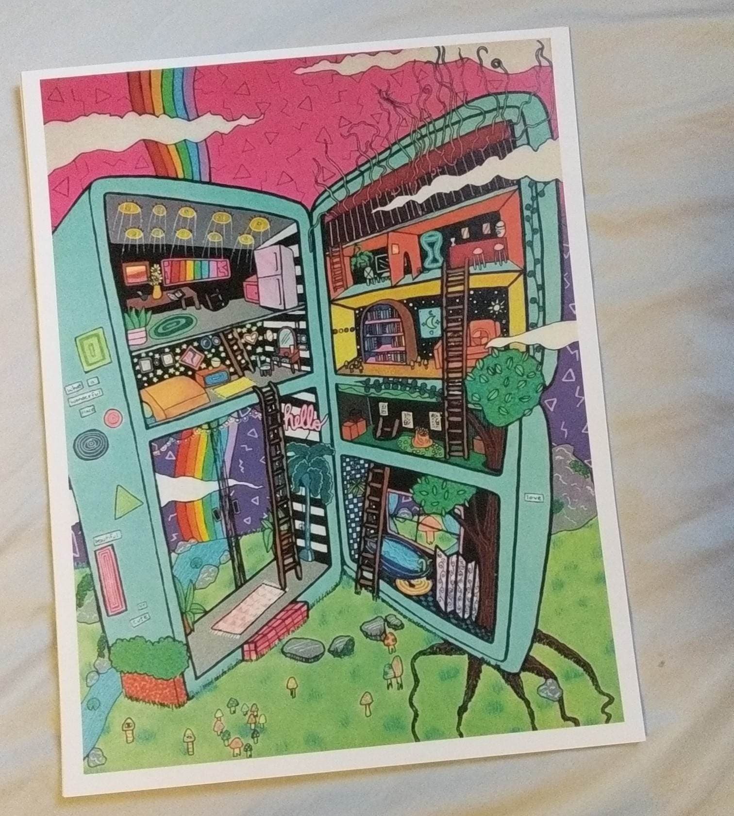 Prints: "Fridgidaire Fantasy — art print by Sydney Nova, alien, clouds, creative