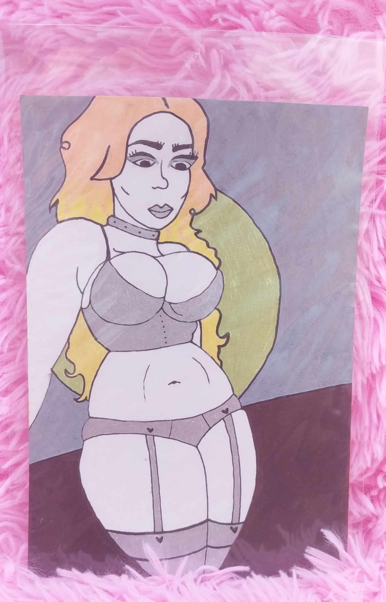 Waiting — Painted Journal Page by Sydney Nova, fashion, feminine, friend
